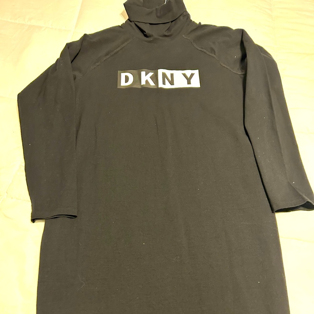 New Black DKNY Long Sleeve Dress Size L